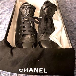 Vintage Chanel lace up sneakers size 37.5 had these for over 5 years worn twice